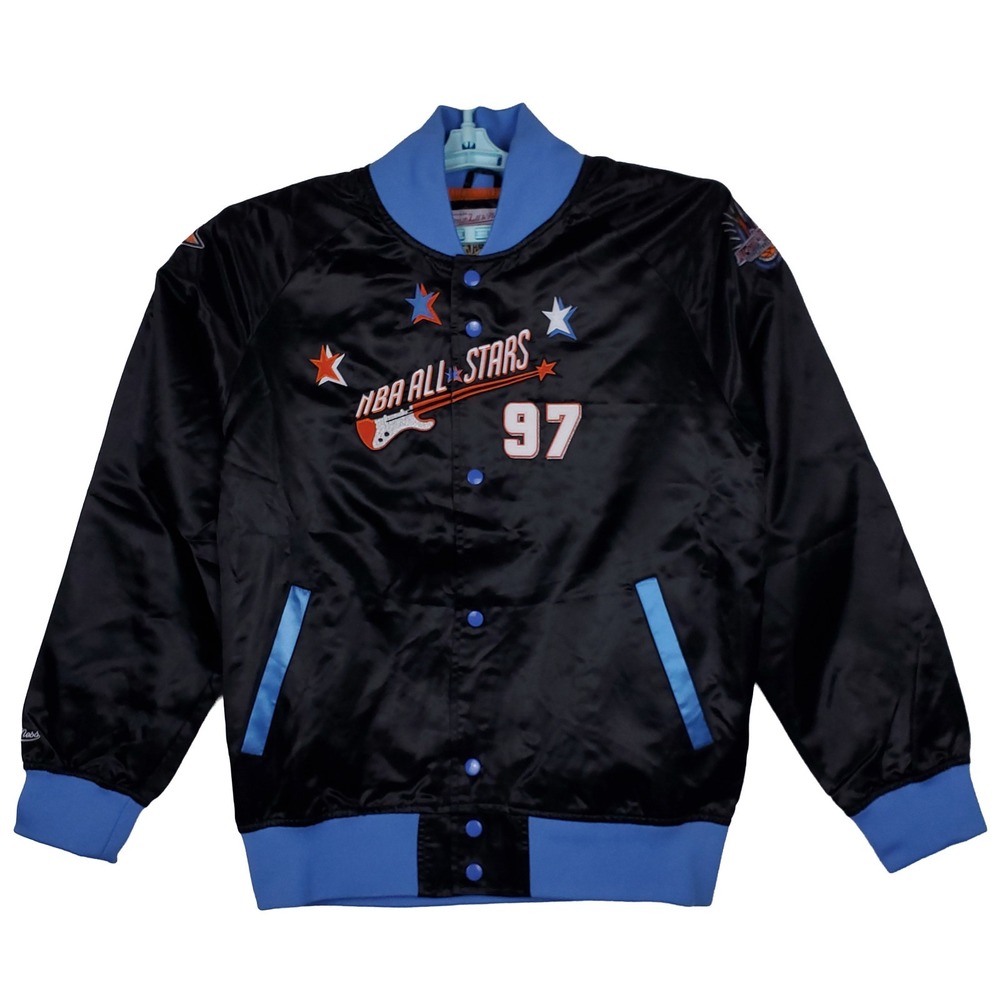 1997 NBA Allstar Game Mitchell & Ness Medium Varsity Jacket Black Satin New